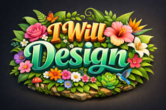 design botanical art of flowers, leaves, and plants