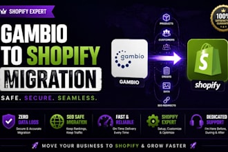 migrate your gambio store to shopify with full data transfer