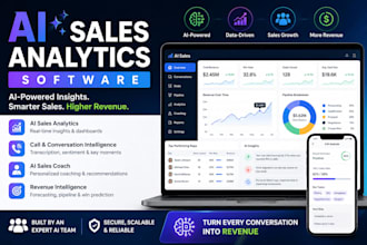 develop ai sales analytics dashboard, ai crm automation, ai sales coach website