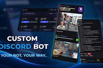 design and build a custom discord bot and complete discord system