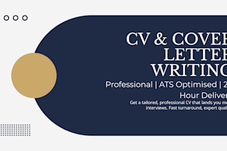 write a professional tailored CV and cover letter for your dream job