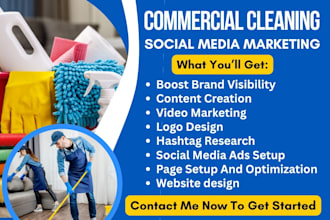 be your residential cleaning commercial cleaning social media marketing manager