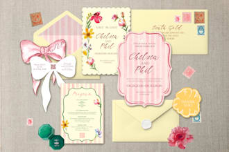 create wedding invitation, menu, save the date, rsvp, map