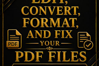 edit, convert, format, and fix your PDF files professionally