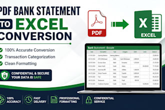 convert PDF bank statements to excel