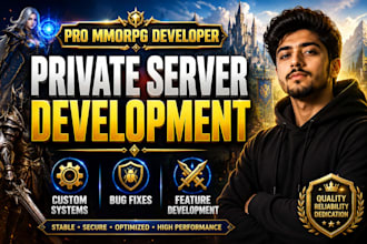 develop custom systems, features and fixes for mmorpg private servers