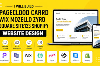 build pageclood carrd wix mozello zyro square site123 shopify website design