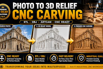 design 3d cnc toolpaths, stl relief models, and cad cam files for woodworking