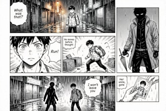 illustrate manga panels and comic book pages