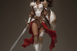 design professionally your fanatsy character for you