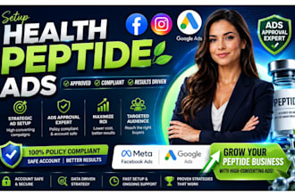 setup health peptide ads approve facebook peptide marketing google peptide ads