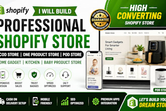 build shopify cod home gadget kitchen store one product baby product pod store