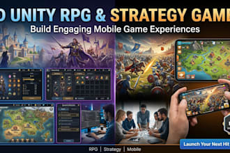 develop unity 3d rpg game, strategy game, 3d mobile game, real time rts game