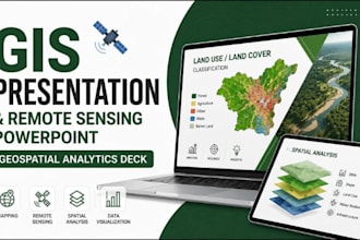 gis project presentation design, remote sensing PPT, geospatial analytics deck