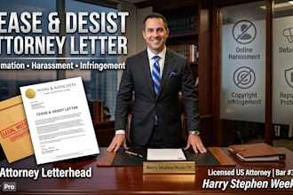write a formal attorney cease and desist letter for you