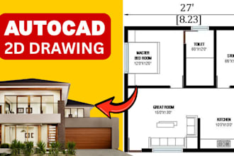 provide a professional 2d design in autocad