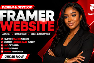 design and develop framer website framer landing page framer expert