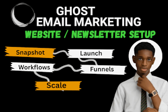 build ghost cms website setup ghost email newsletter, ghost membership website