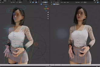 perfect character weight paint, 3d model rigging, skinning texturing blendshape