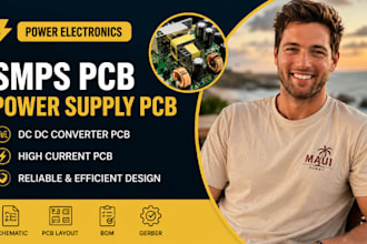 smps pcb design, power supply pcb, dc dc converter pcb, high current pcb design