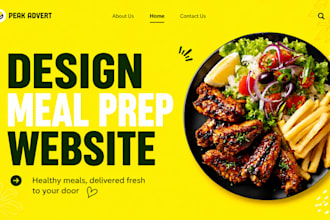 design meal prep website, recipe, food delivery,  catering meal delivery website