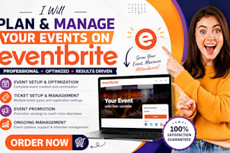 plan and manage your events on eventbrite