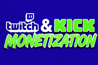 promote your twitch and kick channel for growth and monetization
