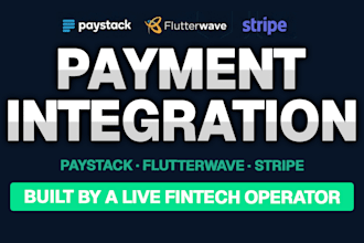 integrate paystack flutterwave or stripe payments into your app