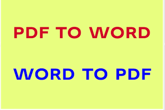 convert pdf to word or word to pdf