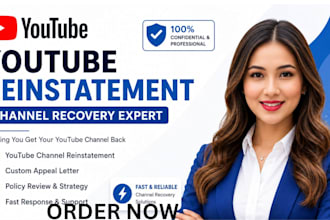 fix youtube channel suspension, strikes, copyright claims, mcn issues and mone