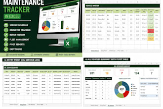 create fleet maintenance and excel report