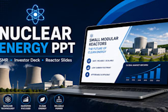 nuclear energy powerpoint presentation smr investor, reactor technology slides