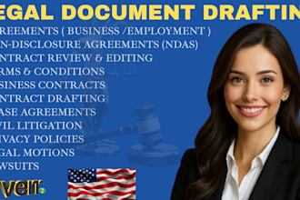 draft legal motions, lawsuits and civil litigation documents