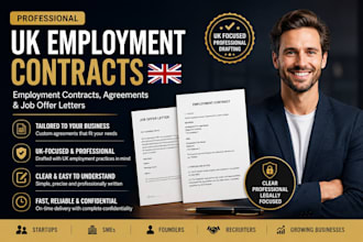 draft UK employment contract and job offer letter drafting