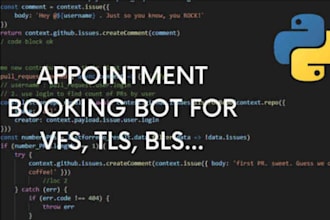 develop booking bot,vfs appointment bot, appointment bot,vfs bot, telegram bot