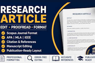 format edit prepare research article google citations scopus journal publication
