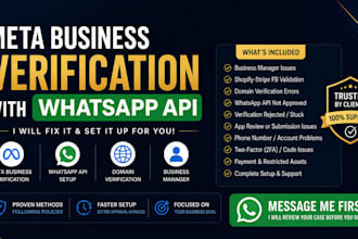fix meta business verification, whatsapp API, domain verification, meta pixel