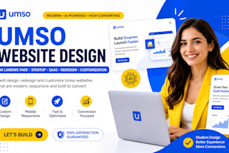 design redesign customize umso ai website landing page startup saas site