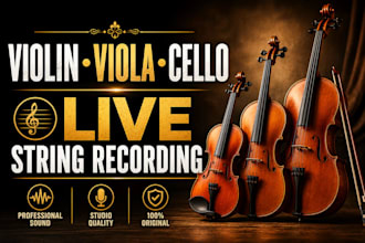 record the violin, viola, cello for your music