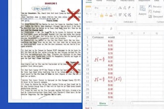 convert scanned PDF to excel data entry in 24 hours