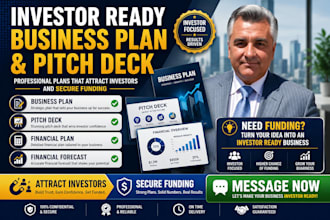 business plan writer startup pitch deck financial plan
