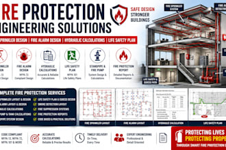 fire sprinkler design fire alarm design hydraulic calculations life safety plan