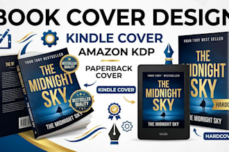 design unique book cover design, kindle ebook cover and KDP paperback cover