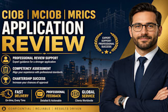review and improve ciob mciob mrics chartership applications