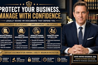 write official employee misconduct notices as a US attorney