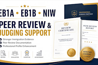 provide article review and judging evidence for eb1a, eb1b and eb2 niw