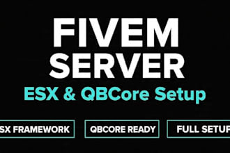 set up fivem roleplay server with esx or qbcore