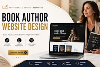 build professional book or ebook author website