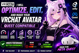 optimize, edit, and make your vrchat avatar quest compatible