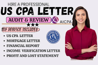 write urgent cpa letter, mortgage letter, income verification,CPA comfort letter